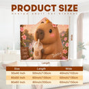 Personalized Capybara Hooded Blanket | Custom Name Gift