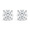 IGI Certified 14K Yellow Gold 1.00 Cttw Round Lab Grown Diamond Solitaire Stud Earrings