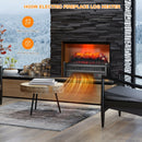 1400W Electric Fireplace Log Heater with Adjustable Flame Brightness-Black