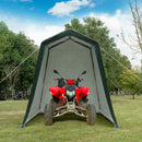 Outdoor Carport Shed with Sidewalls and Waterproof Ripstop Cover