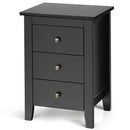 Set of 2 Nightstand End Beside Table Drawers