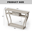 Curved Frame Modern Console Table with Storage Drawer for Entryway