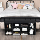 10-Cube Organizer Shoe Storage Bench with Cushion for Entryway