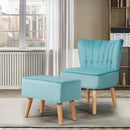 Modern Accent Chair Ottoman Set with Footstool