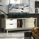 TV Stand for TV up to 60 Inch Media Console Table Storage with Doors