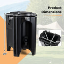 4.4 Gallons Insulated Beverage Dispenser with Handles and Drip-Proof Faucet