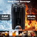 4.4 Gallons Insulated Beverage Dispenser with Handles and Drip-Proof Faucet