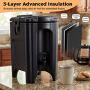 4.4 Gallons Insulated Beverage Dispenser with Handles and Drip-Proof Faucet