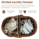 Handwoven Laundry Hamper Basket with 2 Removable Liner Bags