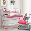 Adjustable Height Study Desk with Drawer and Tilted Desktop for School and Home
