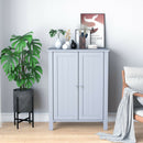 2-Door Bathroom Floor Storage Cabinet Space Saver Organizer