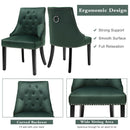 Modern Upholstered Button-Tufted Dining Chair with Naild Trim