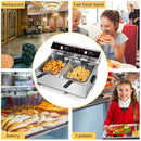 3400W Commercial Electric Fryer Dual Tank