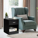 Modern Nightstand with Storage Drawer and Cabinet