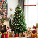 Pre-Lit Snowy Christmas Hinged Tree with Multi-Color Lights