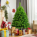 Snow Flocked Artificial Christmas Tree with Metal Stand