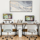88.5 Inch L Shaped Reversible Computer Desk Table with Monitor Stand