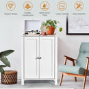 2-Door Bathroom Floor Storage Cabinet Space Saver Organizer