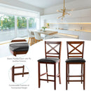 Set of 2 Bar Stools 25 Inch Counter Height Chairs with