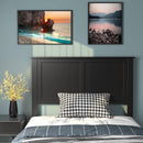 Solid Wood Flat Panel Headboard for Twin-size Bed