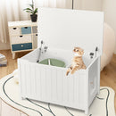 Wooden Cat Litter Box Enclosure with Top Opening Side Table Furniture