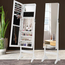 Standing Jewelry Cabinet with Full Length Mirror
