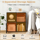 4-Cube Bookcase with 2 Cabinets and Anti-Tip Kit