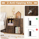 4-Cube Bookcase with 2 Cabinets and Anti-Tip Kit