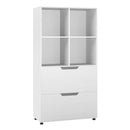 4-Cube Bookcase with 2 Drawers 51 inch 5-Tier Tall Freestanding Bookshelf