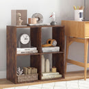 2-Door Wall Mount Bookshelf with Storage Cabinet
