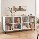4-Cube Bookshelf with Metal Legs - White