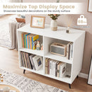 4-Cube Bookshelf with Metal Legs - White