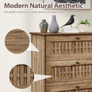 4-Drawer Dresser with Interlocking Mechanism and Metal Legs for Bedroom-Oak