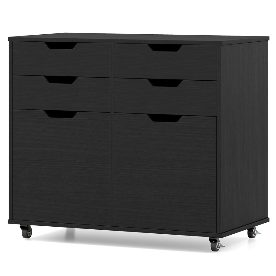 4 Drawer File Cabinet with Wheels for Home Office Organization