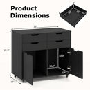 4 Drawer File Cabinet with Wheels for Home Office Organization