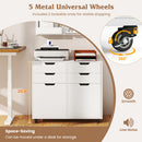 4 Drawer File Cabinet with Wheels for Home Office Organization
