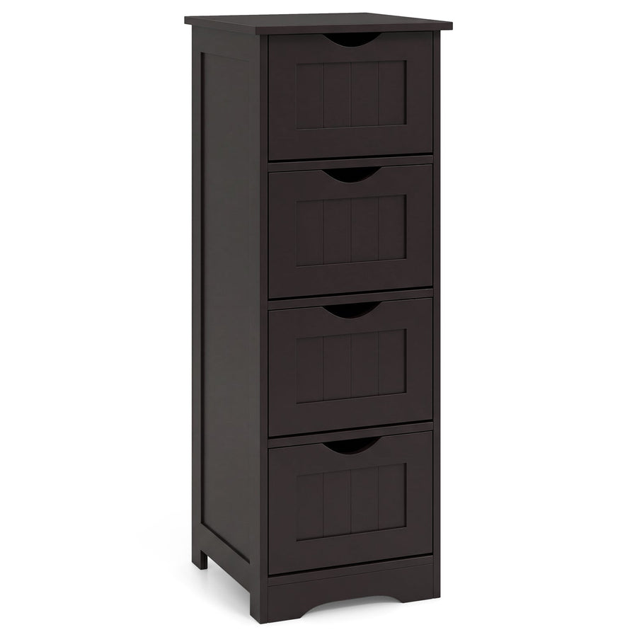 4-Drawer Freestanding Floor Cabinet with Anti-Toppling Device
