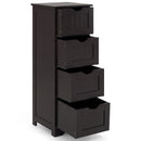 4-Drawer Freestanding Floor Cabinet with Anti-Toppling Device