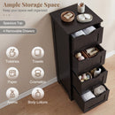 4-Drawer Freestanding Floor Cabinet with Anti-Toppling Device