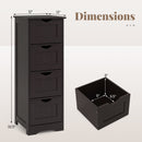 4-Drawer Freestanding Floor Cabinet with Anti-Toppling Device