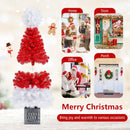 4 Feet Artificial Christmas Tree with 300 Branch Tips and 100 Warm White LED Lights