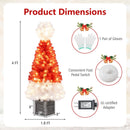 4 Feet Artificial Christmas Tree with 300 Branch Tips and 100 Warm White LED Lights