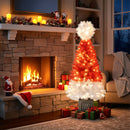 4 Feet Artificial Christmas Tree with 300 Branch Tips and 100 Warm White LED Lights
