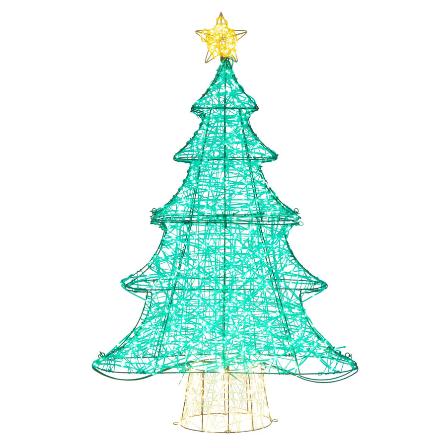 4 Feet Lighted Artificial Christmas Tree with 520 LED Lights and Top Star