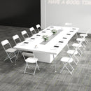 4 Pack Metal Folding Chairs with Plastic Seat and Back-White