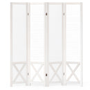 6-Panel Pegboard Room Divider 67 Inches Tall Foldable Privacy Screen