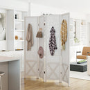 6-Panel Pegboard Room Divider 67 Inches Tall Foldable Privacy Screen