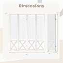 6-Panel Pegboard Room Divider 67 Inches Tall Foldable Privacy Screen