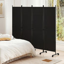 4-Panel Room Divider with Lockable Wheels - 87" x 68"