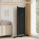 4-Panel Room Divider with Lockable Wheels - 87" x 68"